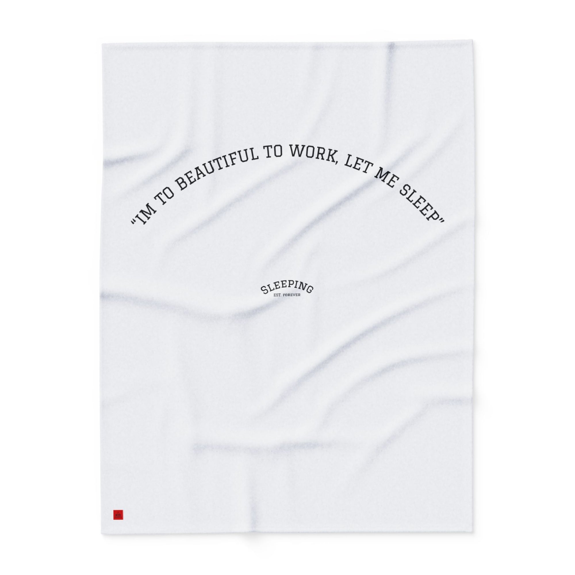Cozy Blanket - " Im too beautiful to work "